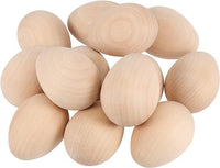 Unpainted blank wooden Easter eggs to decorate, Importer AM, made in Poland