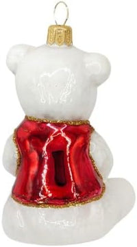 Polar Glass Christmas Ornaments Balls Hand Blown Bear with Gifts 3.5 in - image 2