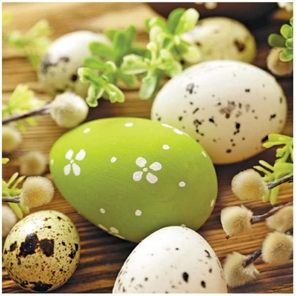 Easter Napkins Paper Disposable Decorative Decoupage Eggs Among Catkins