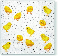 Easter Napkins Paper Disposable Decorative Decoupage Clucking Chickens