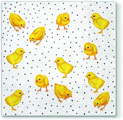Easter Napkins Paper Disposable Decorative Decoupage Clucking Chickens