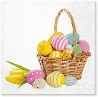 Easter Napkins Paper Disposable Decorative Decoupage Eggs Basket 13 in - image 3