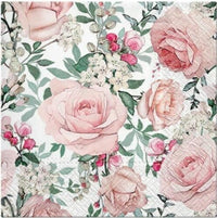 Easter Napkins Paper Disposable Decorative Decoupage Gorgeous Roses 10 in