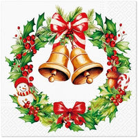 Jingle Bells Bliss Dinner Napkins Disposable Decorative Beautiful Napkins