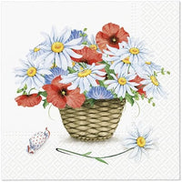 Floral Napkins Paper Disposable Decorative Decoupage Spring Flowers Basket - image 2