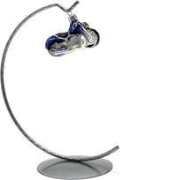 Mini Glass Christmas Ornaments Ball Hand Blown, Blue Motorcycle 2 in - image 2