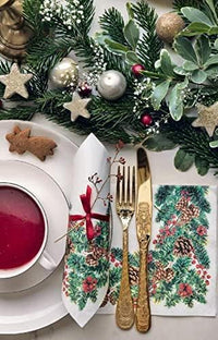 Christmas Napkins Paper Disposable Decorative Decoupage Winter 13 in - image 5