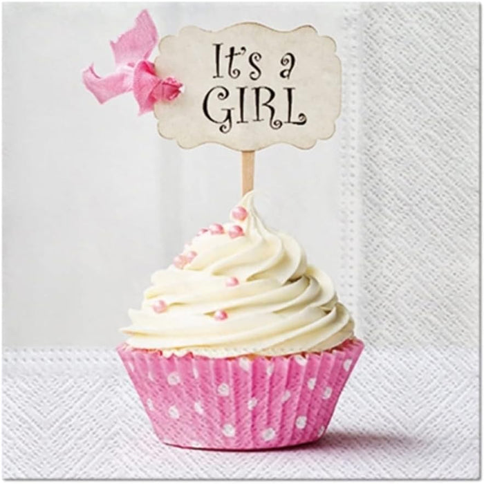 Baby Shower Napkins Paper Disposable Decorative Decoupage It's a Girl 13 in