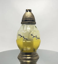 Easter Theme Cemetery Memorial Candle | Gravesite Remembrance Decoration/Glass Lantern Eur
