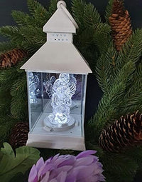 Cemetery and Garden Memorial Lantern with Angel | Gravesite Remembrance Decoration | Batte - image 4