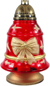 Bell Cemetery Memorial Candle | Gravesite Remembrance Decor | Glass Lantern European Style