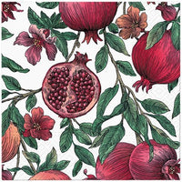 Fall Napkins Paper Disposable Decorative Decoupage Pomegranate 13 in