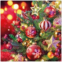 Christmas Napkins Paper Disposable Decorative Decoupage Decorated Tree