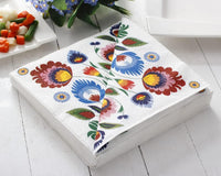 Floral Napkins Paper Disposable Decorative Decoupage Desen Lowicki 13 in - image 2