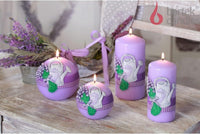 Lavender Scented Candle Lamp Premium Handmade Home Decor, Gift for Any Occasion (Pillar 70 - image 2