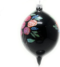 Christmas Ornament, Blown Glass 5-inch Long (Set of 4, Black and Red) - image 4
