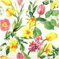 Floral Napkins Paper Disposable Decorative Decoupage Early Spring 13 in
