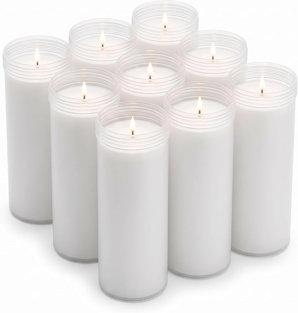 Prayer Candles Catholic Religious Memorial Inserts 9 Pack 5.7 in