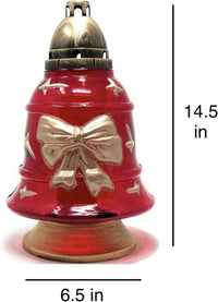 Bell Cemetery Memorial Candle | Gravesite Remembrance Decor | Glass Lantern European Style - image 2