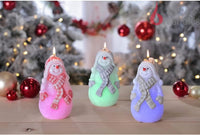 AM Décor Snowman Candle with Diode, Premium Handcrafted Holiday Decoration (Red Scarf) - image 4