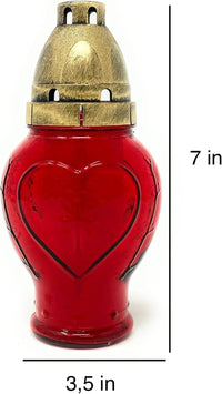 AM Décor Cemetery Memorial Candle | Gravesite Remembrance Decoration| Glass Lantern Europe - image 2