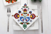 Floral Napkins Paper Disposable Decorative Decoupage Desen Lowicki 13 in - image 4
