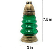 AM Décor Cemetery Memorial Candle | Gravesite Remembrance Decoration| Glass Lantern Europe - image 2
