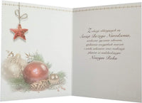 Traditional Polish Christmas Greeting Cards with Glitter, Set of 6 (Christmas theme, 6.5"  - image 2
