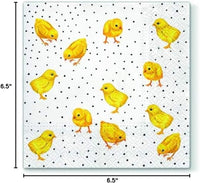 Easter Napkins Paper Disposable Decorative Decoupage Clucking Chickens - image 8