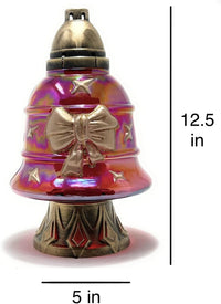AM Décor Bell Cemetery Memorial Candle | Gravesite Remembrance Decoration | Glass Lantern  - image 4