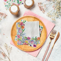 Easter Napkins Paper Disposable Decorative Decoupage Painted Roses 13 in - image 2