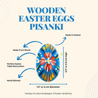 Hand Painted Wooden Easter Eggs Set of 3 Medium, Easter Eggs Decorating - image 2