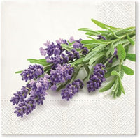 Floral Napkins Paper Disposable Decorative Decoupage Natural Lavender 13 in