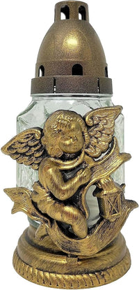 AM Décor Cemetery Memorial Candle | Gravesite Remembrance Decoration| Glass Lantern Europe - image 3