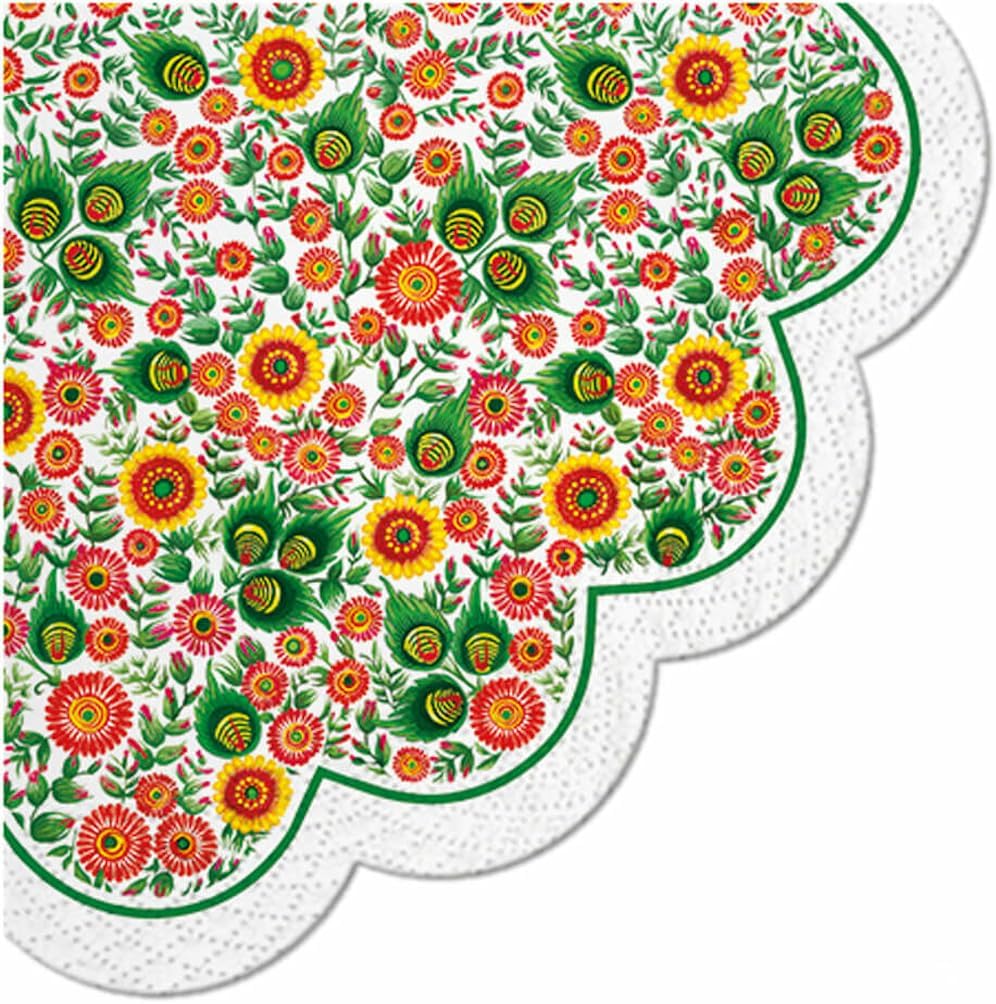 Easter Napkins Paper Disposable Decorative Decoupage Folk Round
