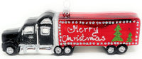 Truck Glass Christmas Ornaments Balls Hand Blown Delivery 6.5 in