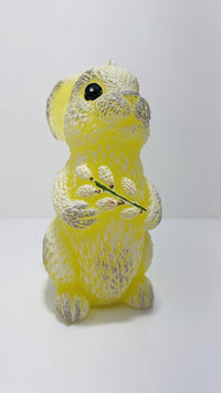 AM Décor Easter Bunny Candle with Diode, Premium Handcrafted Holiday Decoration (Yellow) - image 3