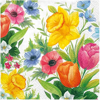 Floral Napkins Paper Disposable Decorative Decoupage Spring Meadow 13 in