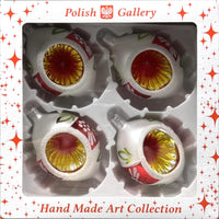 Christmas Ornament, Blown Glass 5-inch Long (Set of 4, White Matt) - image 6