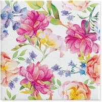Floral Napkins Paper Disposable Decorative Decoupage Orchid with Peony
