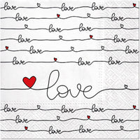 Valentine Napkins Paper Disposable Decorative Decoupage Love Handwriting - image 7