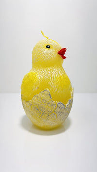 AM Décor Easter Chicklet Candle with Diode, Premium Handcrafted Holiday Decoration (Yellow - image 2