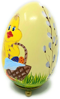 Colorful Hand Painted Easter Egg Cartoon Chickens Decor for Home and Table, Centerpiece (C - image 6