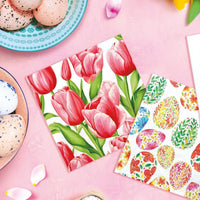 Floral Napkins Paper Disposable Decorative Decoupage Tulip Time 13 in - image 2