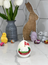 AM Décor Easter Alleluja Candle, Premium Handcrafted Holiday Decoration (White Small) - image 2