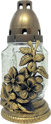 AM Decor Cemetery Memorial Candle | Gravesite Remembrance Decoration| Glass Lantern Europe - image 3