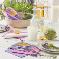 Floral Napkins Paper Disposable Decorative Decoupage Lavender Sunset 13 in - image 2