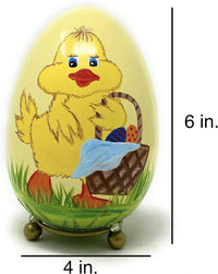 Colorful Hand Painted Easter Egg Cartoon Chickens Decor for Home and Table, Centerpiece (C - image 3