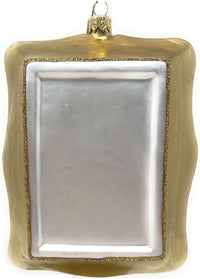 Christmas Ornament, Our Lady of Czestochowa - Saint Mary with Baby Jesus, Blown Glass Pict - image 2