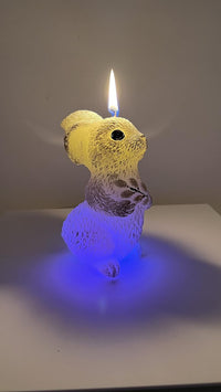 AM Décor Easter Bunny Candle with Diode, Premium Handcrafted Holiday Decoration (Yellow) - image 7